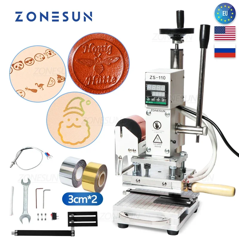 Leatherwork Hand Press - ZONESUN ZS110 máquina de estampado en